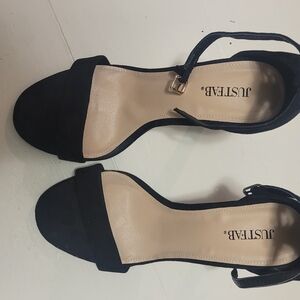 Justfab trae heels wide width 9